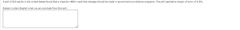 A poll of 803 adults in the United States found that a majority—60%—said that changes-example-1