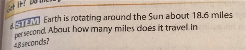 Earth is rotating around the Sun about 18.6 miles-example-1