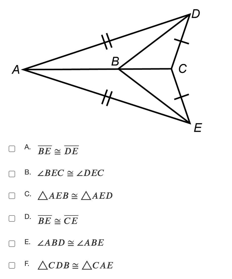 PLS HELP ON GEOMETRY: select all the true statements-example-1