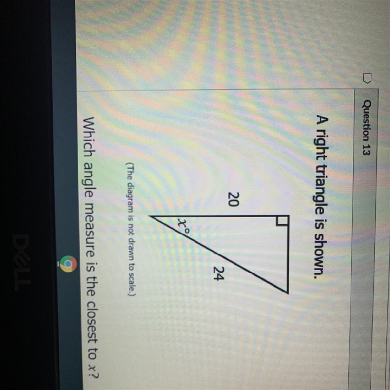 Good morning can somebody help me out the answer choice are A.56.4 degrees B.40.0 degrees-example-1