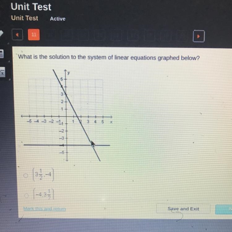 Pls asap 20 minutes left!!!!!!!What is the solution to the system of linear equations-example-1