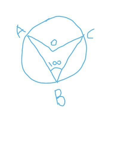 If <ABC measures 100 and is inscribed in a circle O. find <BAO and <BCO​-example-1