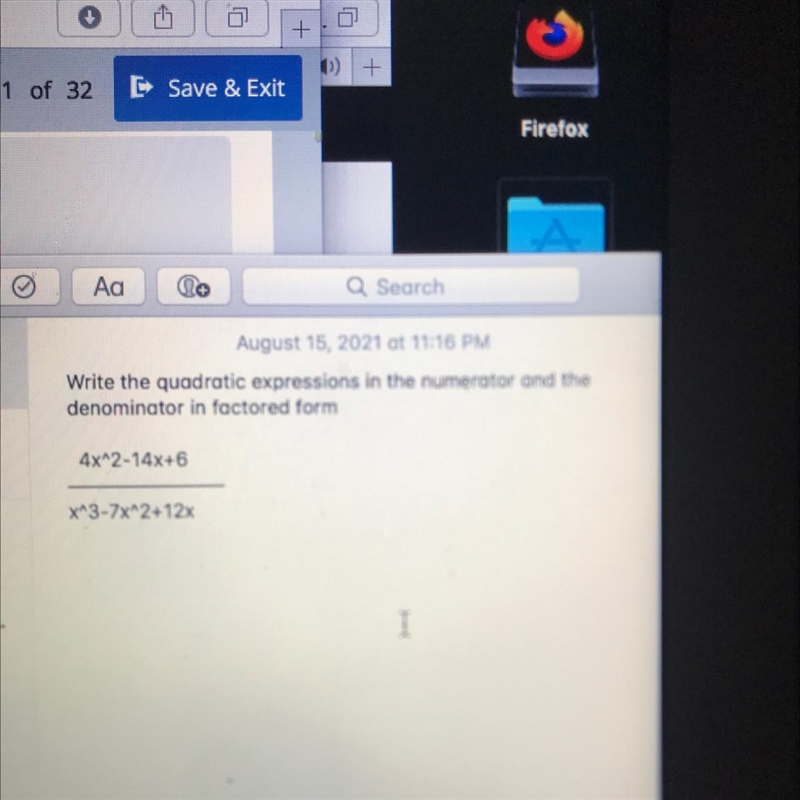 Write the quadratic expressions in the numerator and the denominator in factored form-example-1