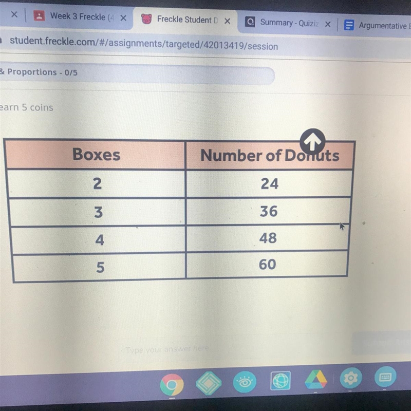 What is the constant of proportionality in the table below?-example-1