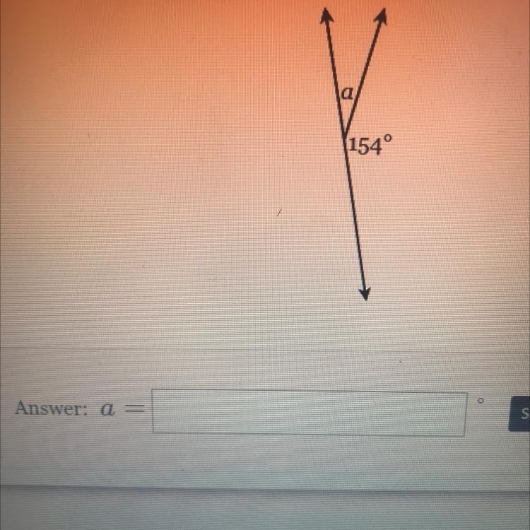 Find the measure of the missing angle.-example-1