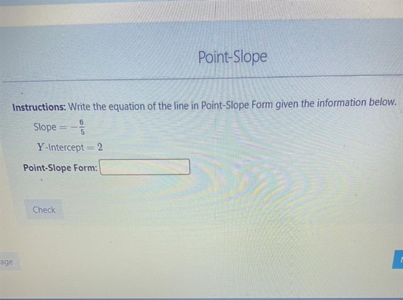 Please help guys! Use point slope formula please-example-1