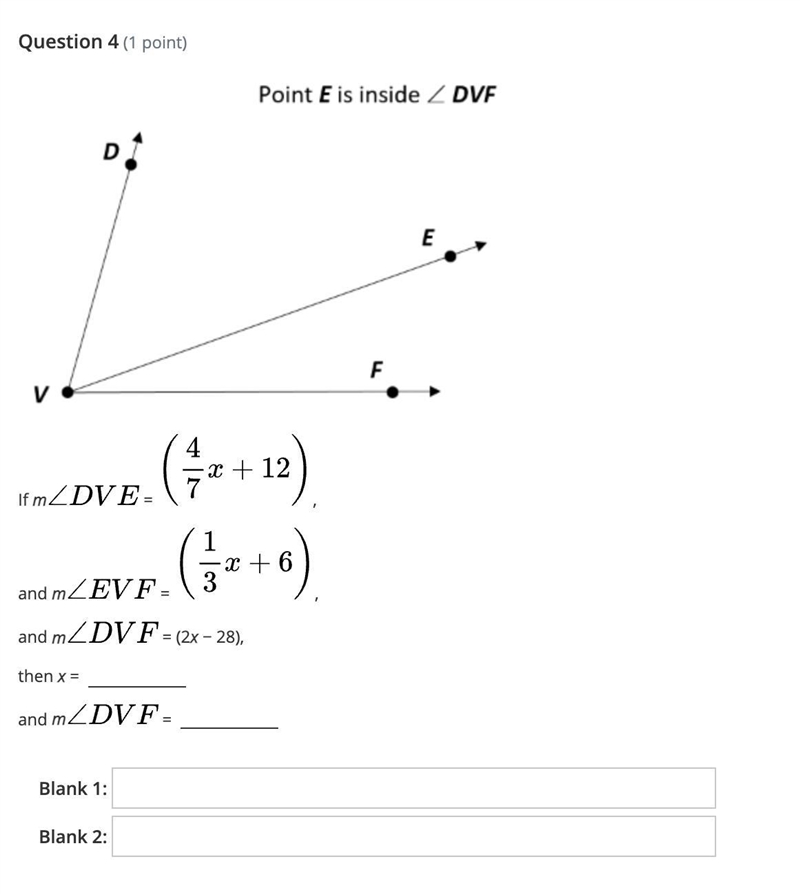 What is X and angle DVF-example-1