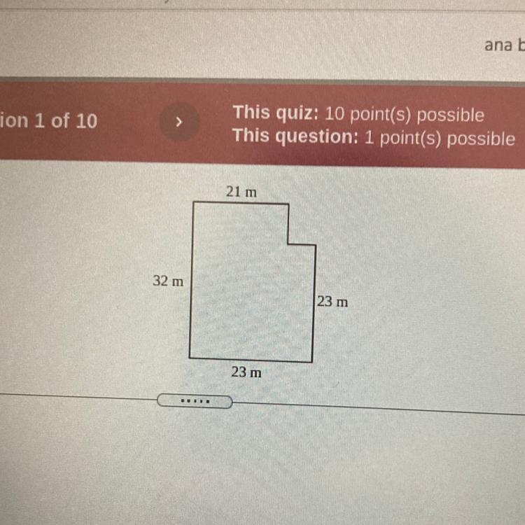 What is the perimeter of the figure shown ?-example-1