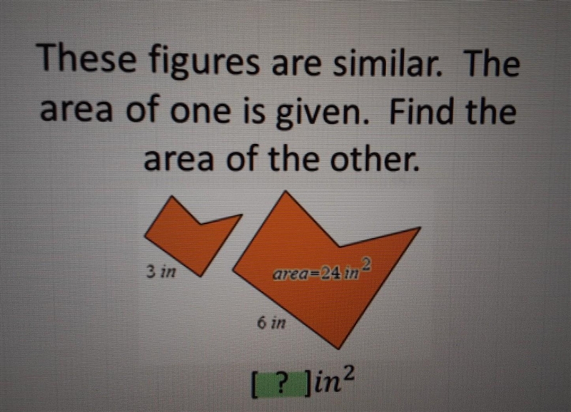 I need help finding the area of the smaller of the two. ​-example-1