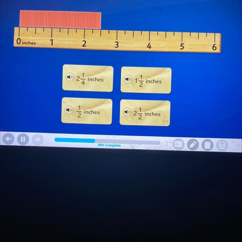 Which best describes the length of the ribbon? Please help me-example-1