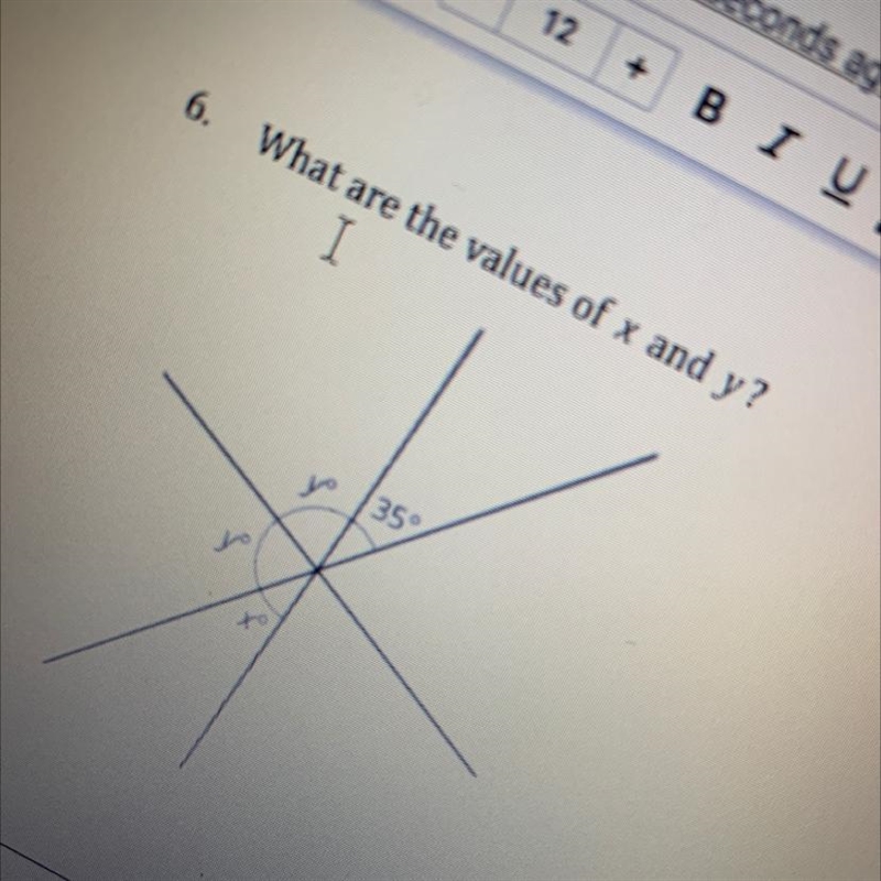 What are the values of x and y?-example-1