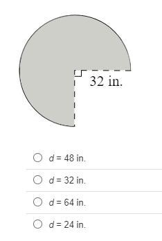 Identify the diameter of the circular base created by folding the figure into a right-example-1