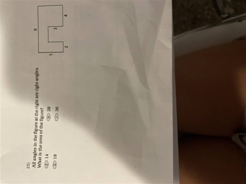 All angles in the figure at the right are right angles what is the agree of the figure-example-1