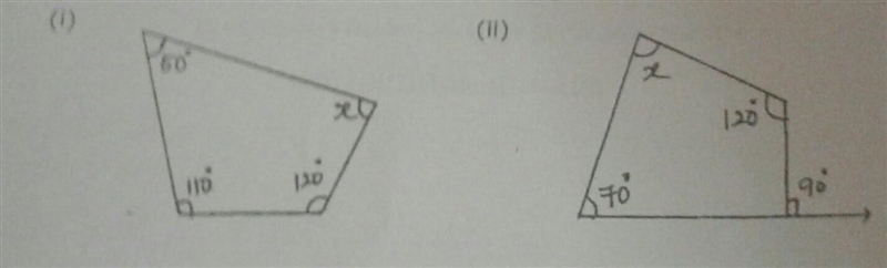 Find the value of x in each of the following quadrilaterals.Please answer correctly-example-1