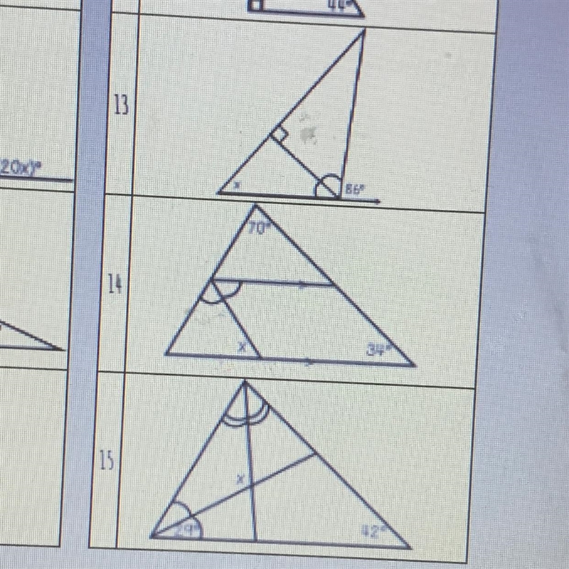 Missing angles of triangle-example-1