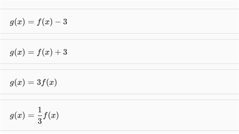 The graphs of linear functions f and g are shown on the grid below. Which function-example-1