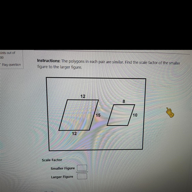 The polygons in each pair are similar. Find the scale factor of the smaller figure-example-1