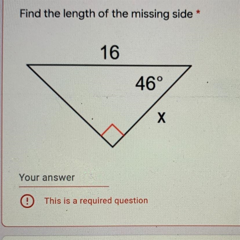 Find the length of the missing side-example-1