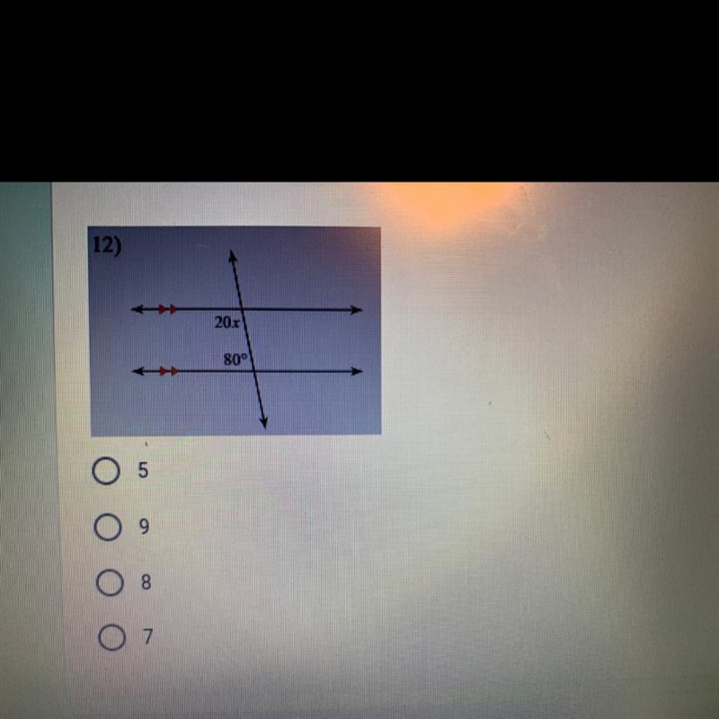 Parallel lines cut by a transversal-example-1