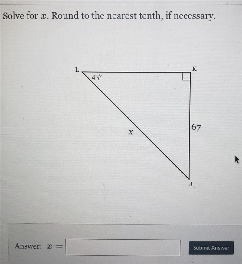 Solve for x. round to the nearest tenth,if neccessary.​-example-1