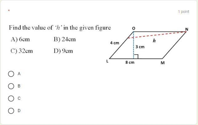 Find the value of 'h' pls answer-example-1