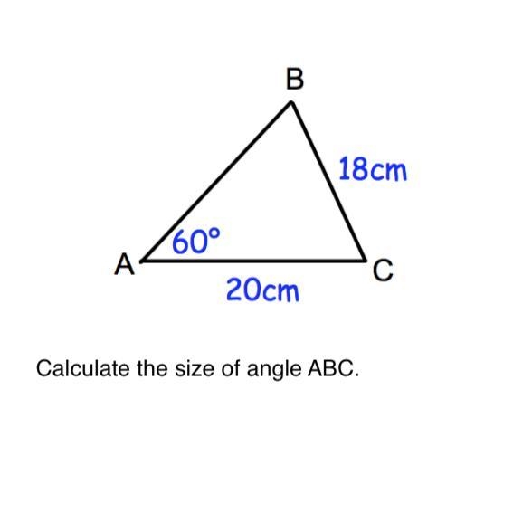 Calculate the size of angle ABC.-example-1