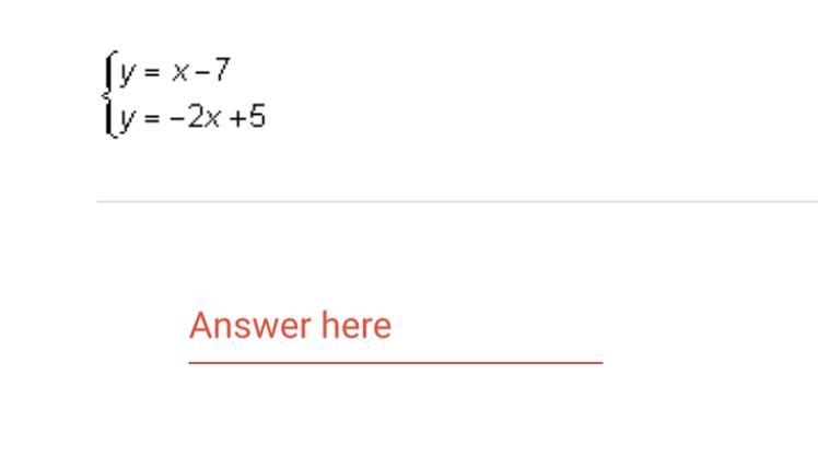 PLEASE HELP! Solve the system of equations by graphing on your own paper. What is-example-1