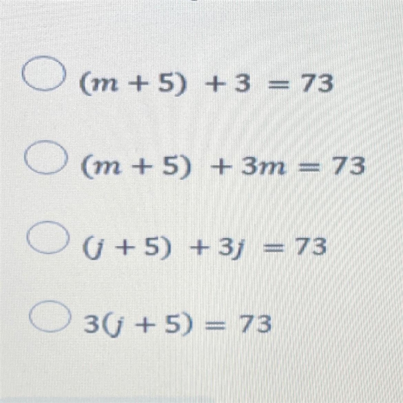 PLEASE HELP ME Which equation represents this sentence “Mark is five years older than-example-1