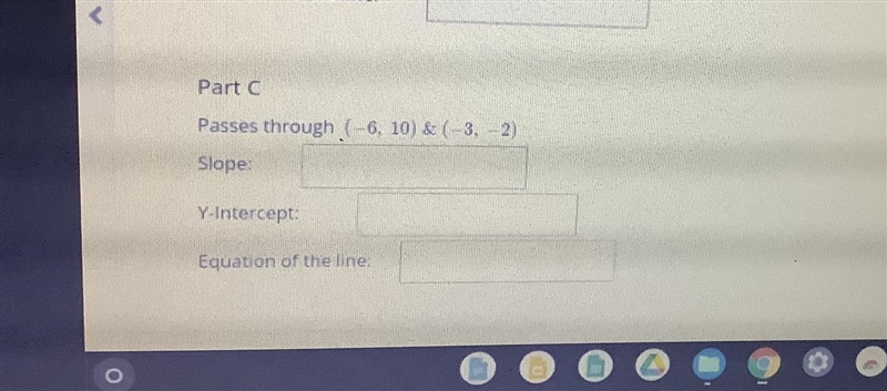 Write the equation of each line in slope intercept form.-example-1