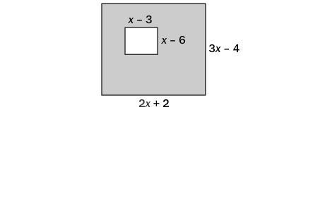 8. Find the area of the shaded region. A. 5x2 – 11x + 16 B. 5x2 + 7x – 26 C. 5x2 + 11x-example-1