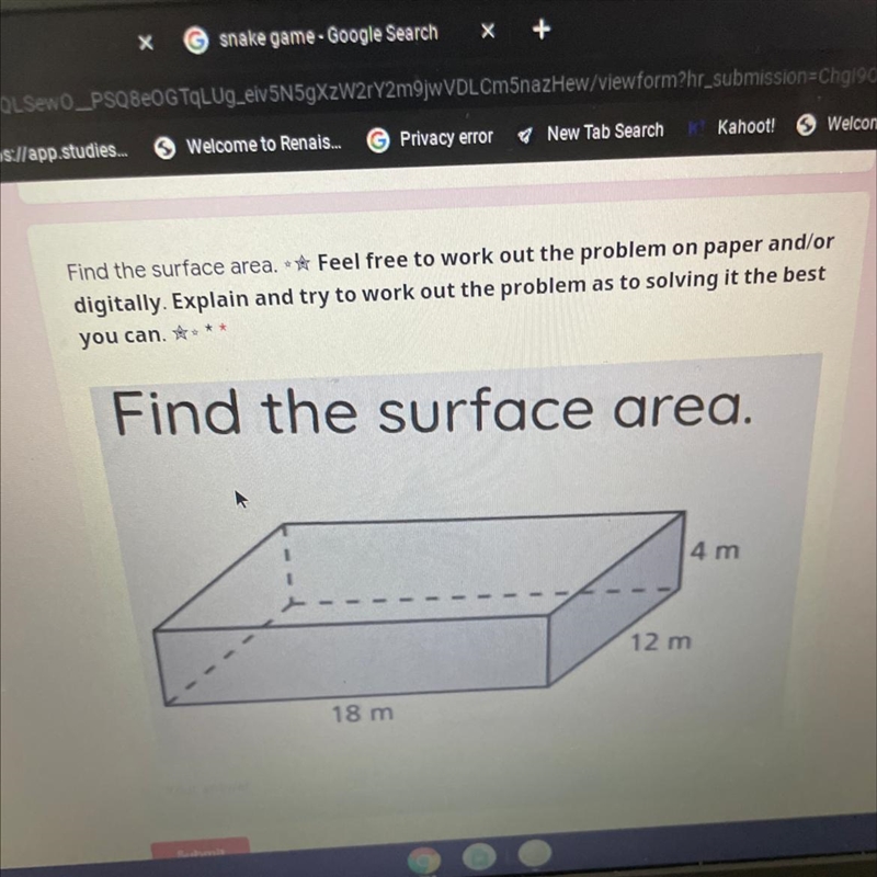 Please help me Find the surface area If you can explain to that would be great if-example-1