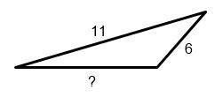 Which could NOT be the length of the unknown side of the triangle?-example-1