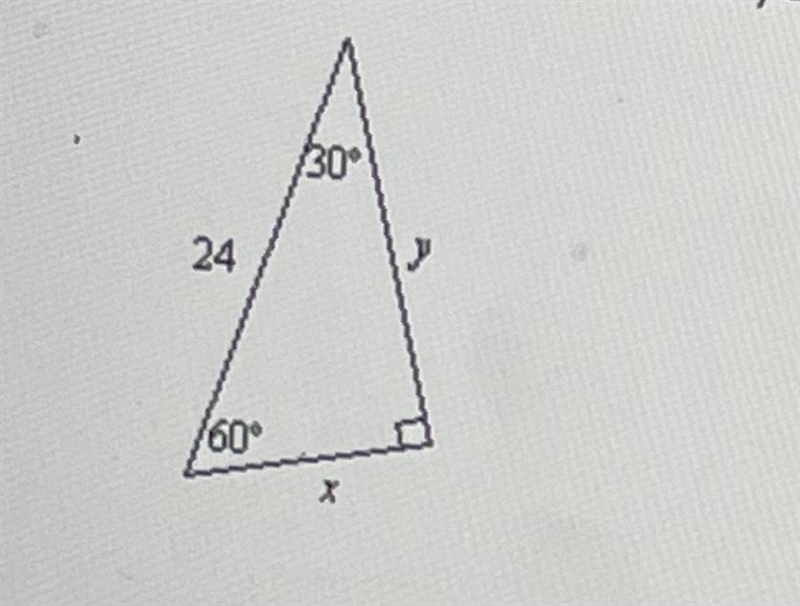 Find the values of x and y. Round your answers to the nearest tenth if necessary,-example-1