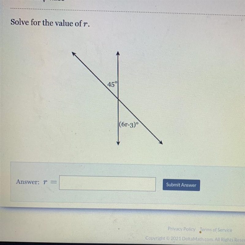 Solve for the value of r. r =-example-1