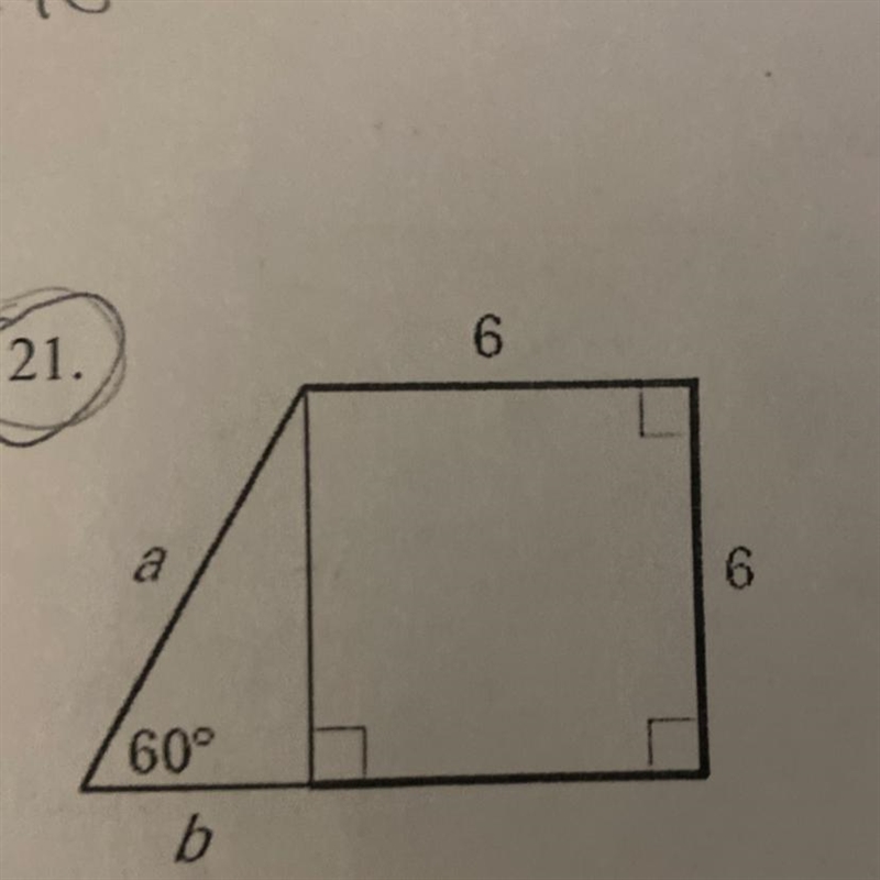 Find value of each variable write your answers in simplest radical from-example-1