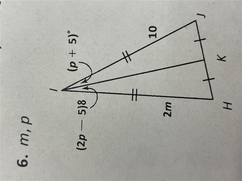 For question 6 find the value of m and p-example-1