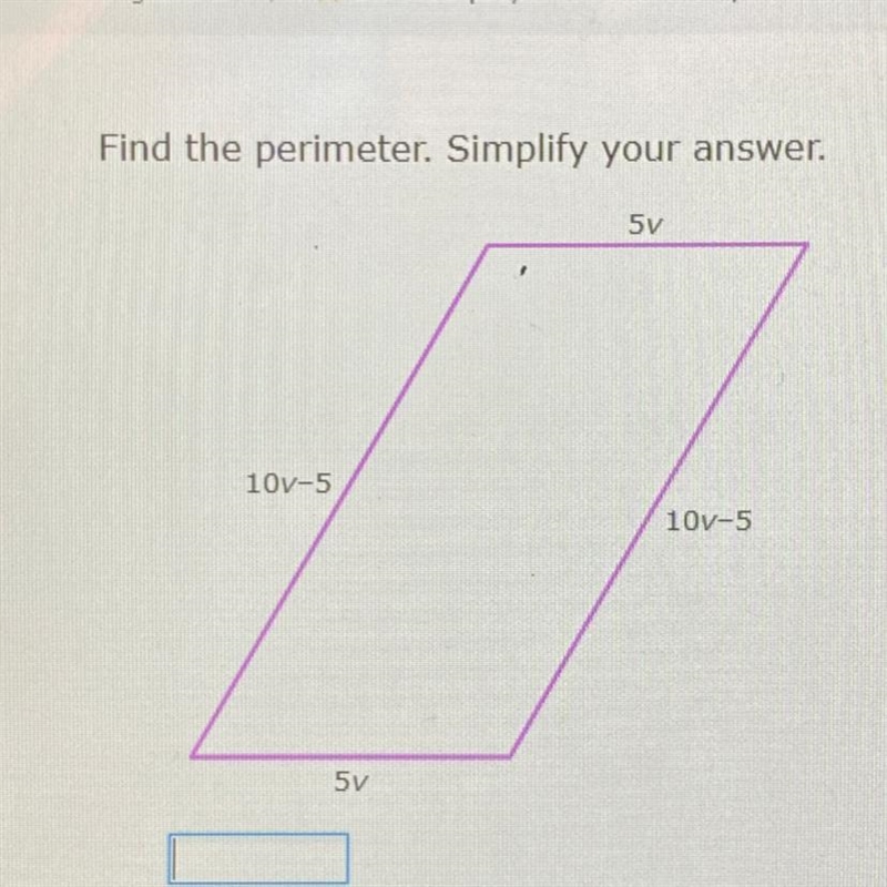 Find the perimeter. Simplify your answer. SV 101-5 101-5 5v-example-1