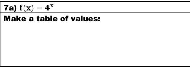 Make a table of values with the equation provided. Thanks! :)-example-1