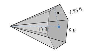 30 points please help Find the volume of the pyramid. 76.34 ft3 458.06 ft3 916.11 ft-example-1