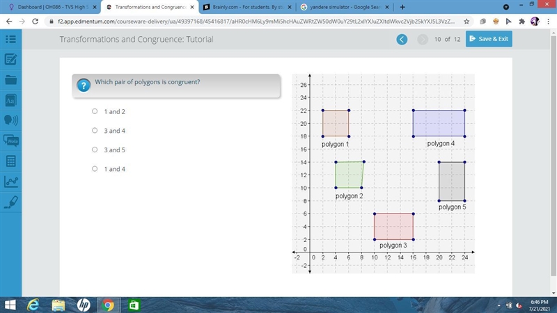 Which pair of polygons is congruent?-example-1