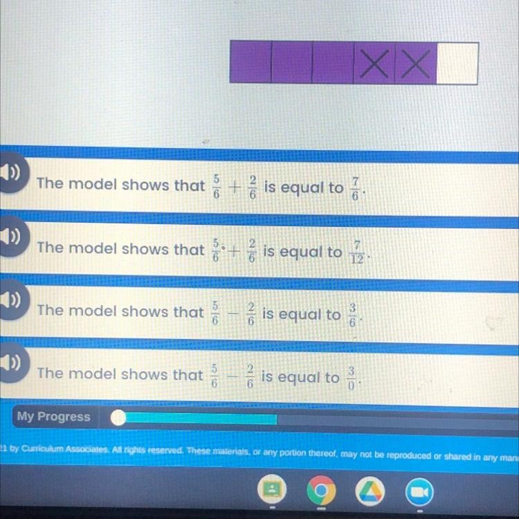 Which sentence describes the model below￼-example-1