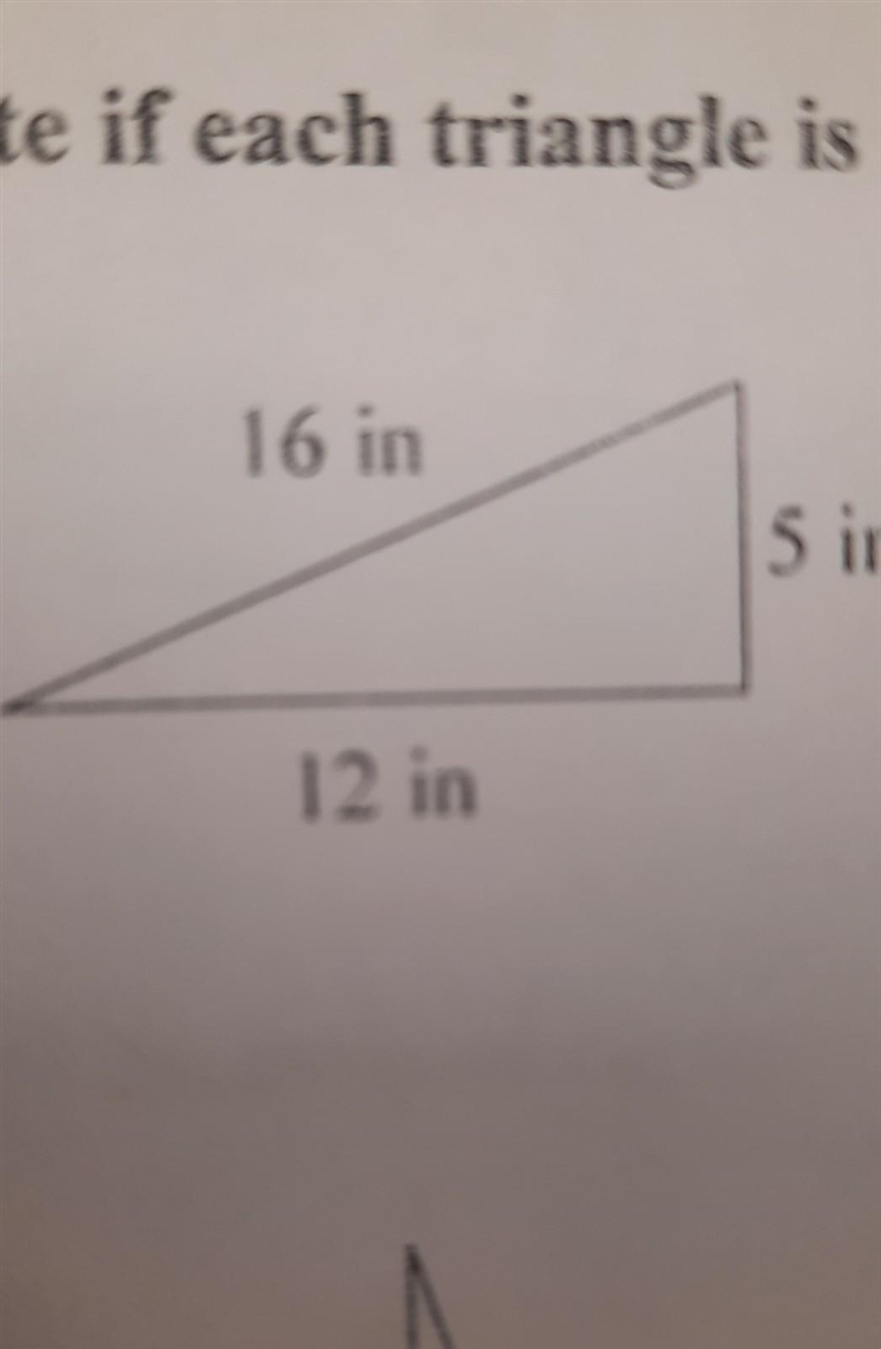 State if the triangle is acute, obtuse, or right ​-example-1