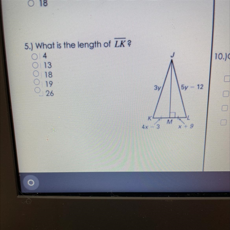 What is the length of LK?-example-1