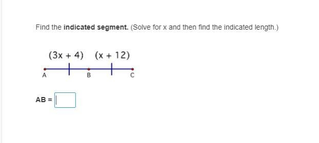 May someone help me please. Solve for x and then find the indicated length. Pleaseee-example-1