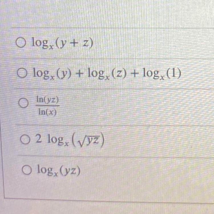 Which of the following logarithmic expressions are NOT equal?-example-1