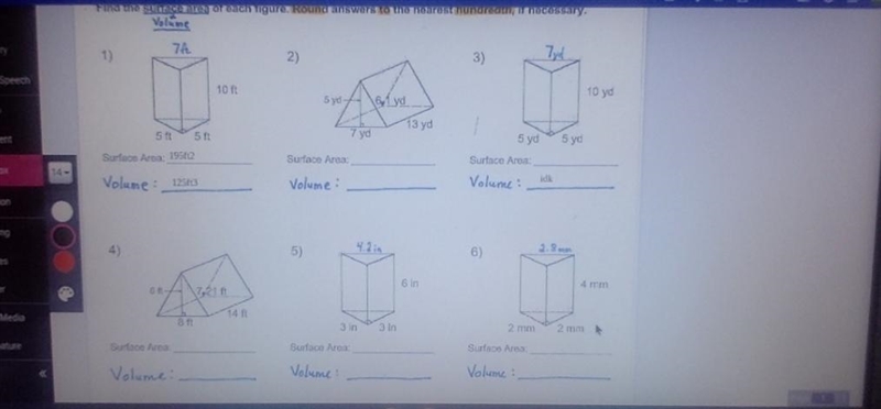 Find the surface area/volume for each-example-1