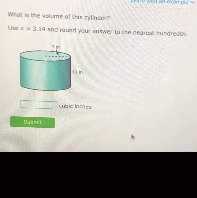 What is the volume of this cylinder?-example-1