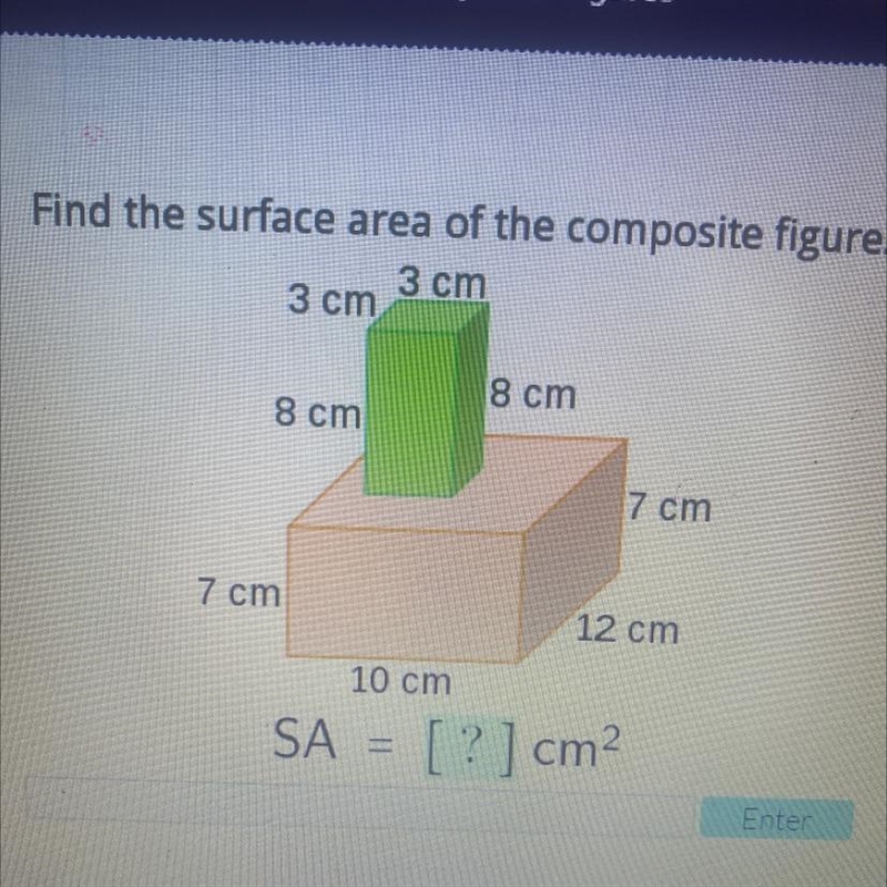 Find the surface area of the composite figure-example-1