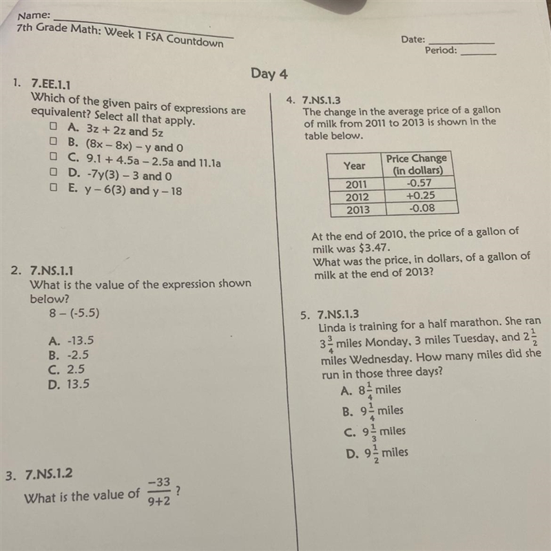 7th grade math plz help asap the picture is attached 10 POINTS-example-1