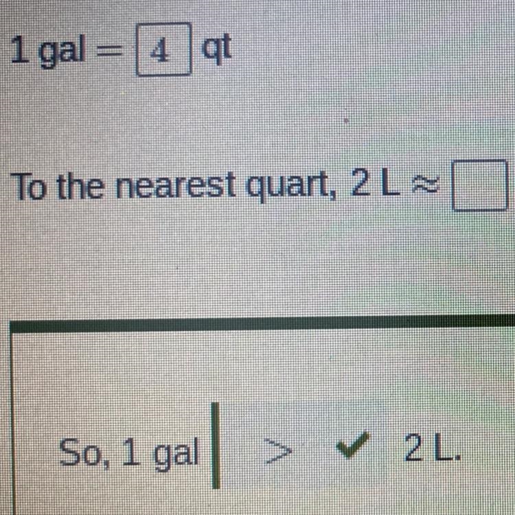 To the nearest quart, 2L ≈ qt-example-1